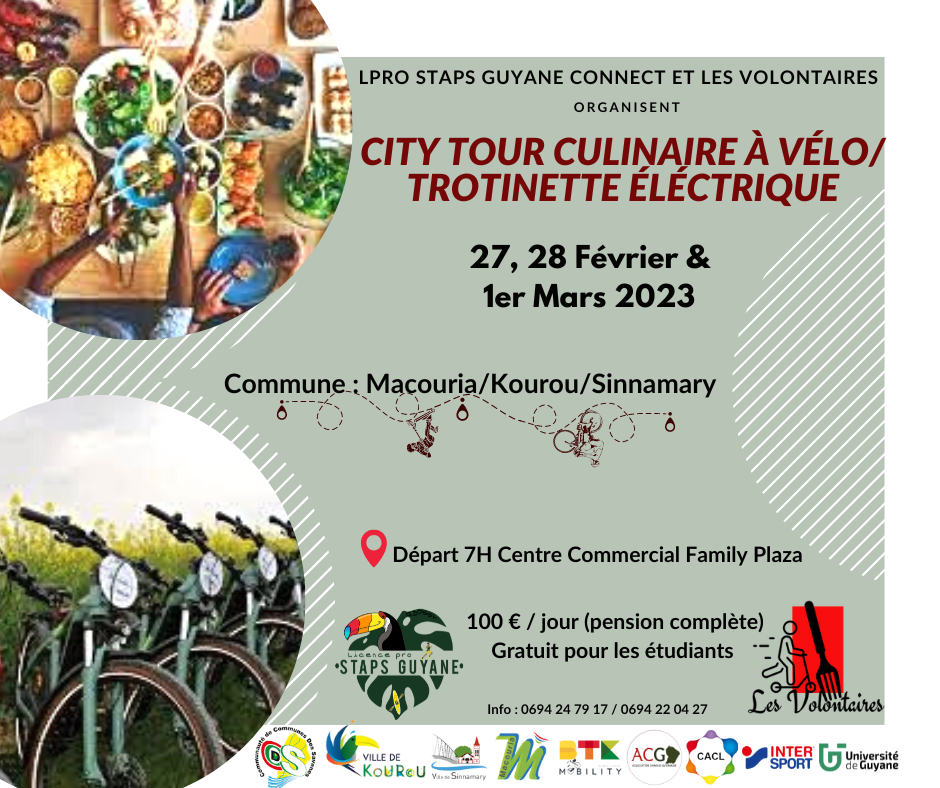 City Tour culinaire en vélos/trottinettes électriques